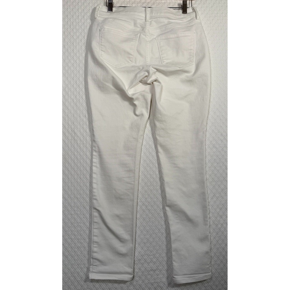 Old Navy Womens Jeans Curvy Straight Size 4 30x29.5 Mid-Rise Stretch White Ankle - Picture 3 of 7